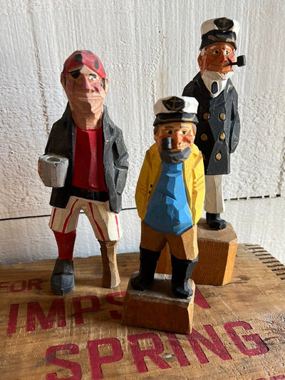 Vintage Wooden Fisherman - Pirate - Diamonds & Rust