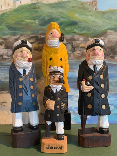 Vintage Wooden One Legged Captain - Diamonds & Rust
