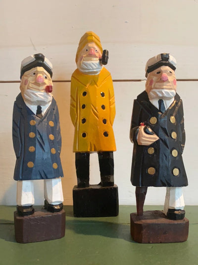 Vintage Wooden One Legged Captain - Diamonds & Rust