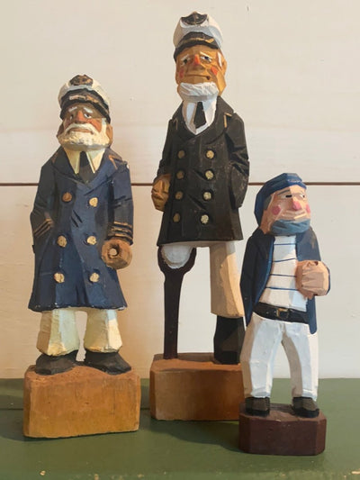 Vintage Wooden Sea Captain - Diamonds & Rust
