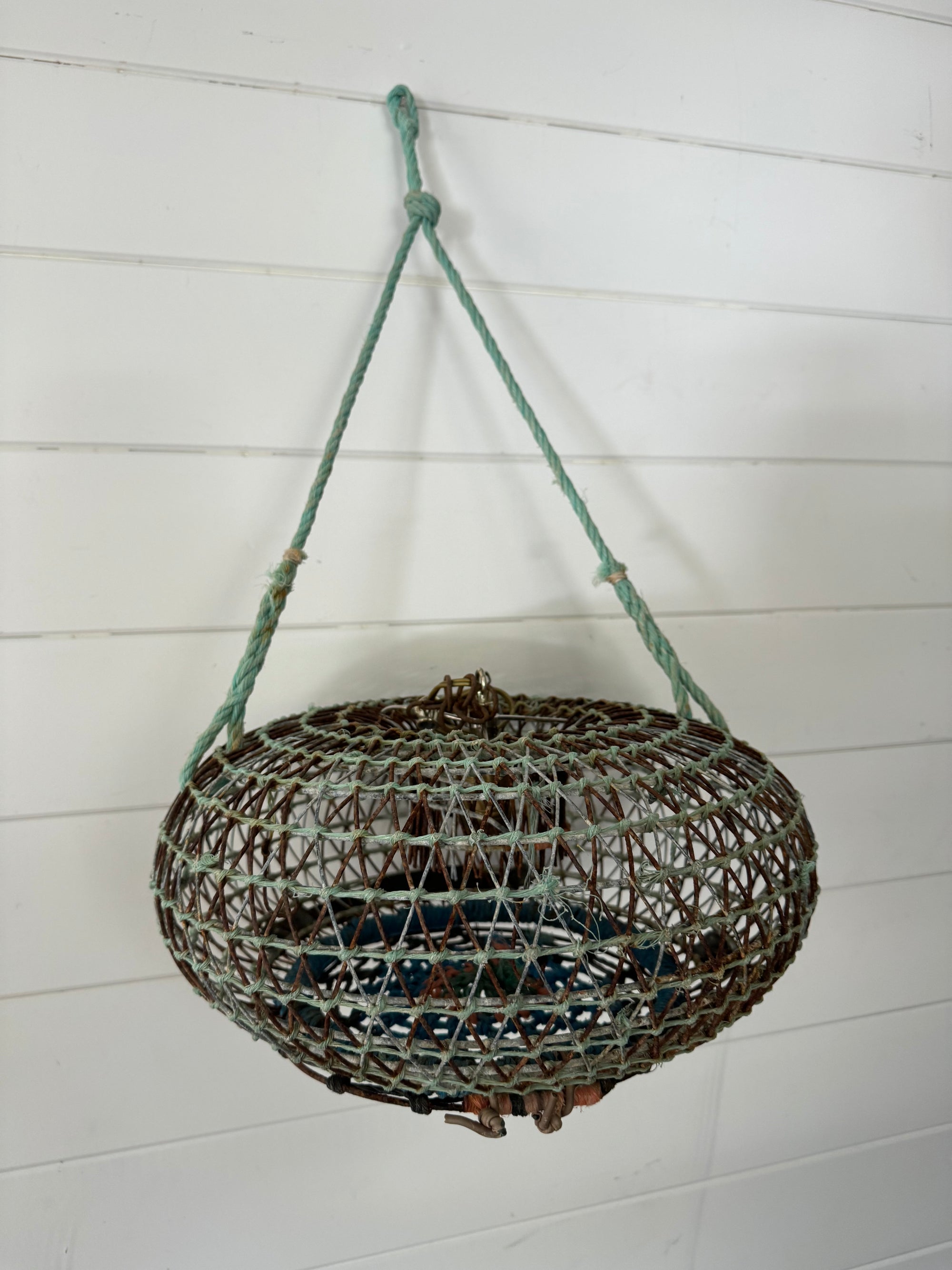 Antique French Wire Fish Trap Basket