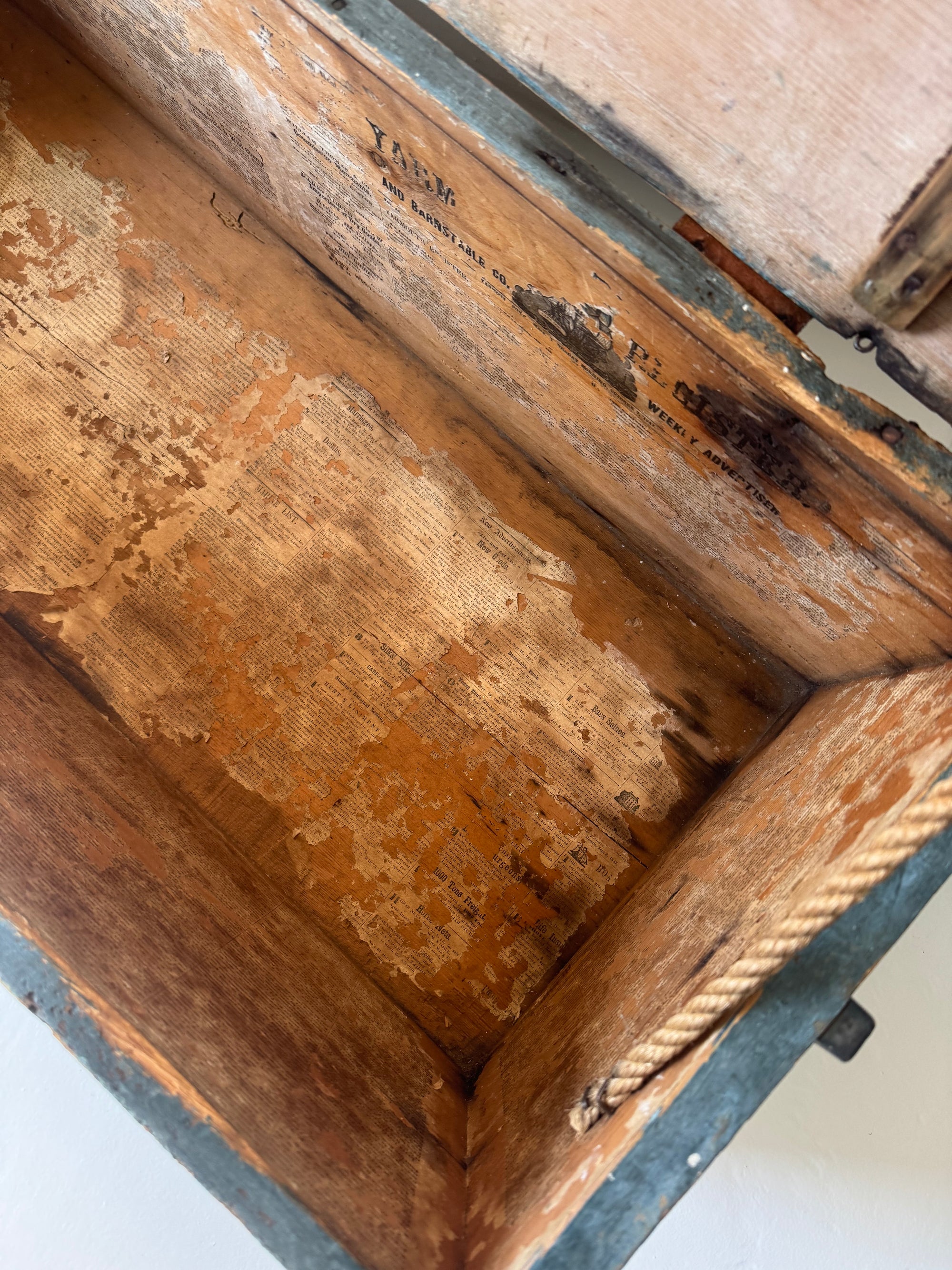 Antique Sea Chest - Rope Handle