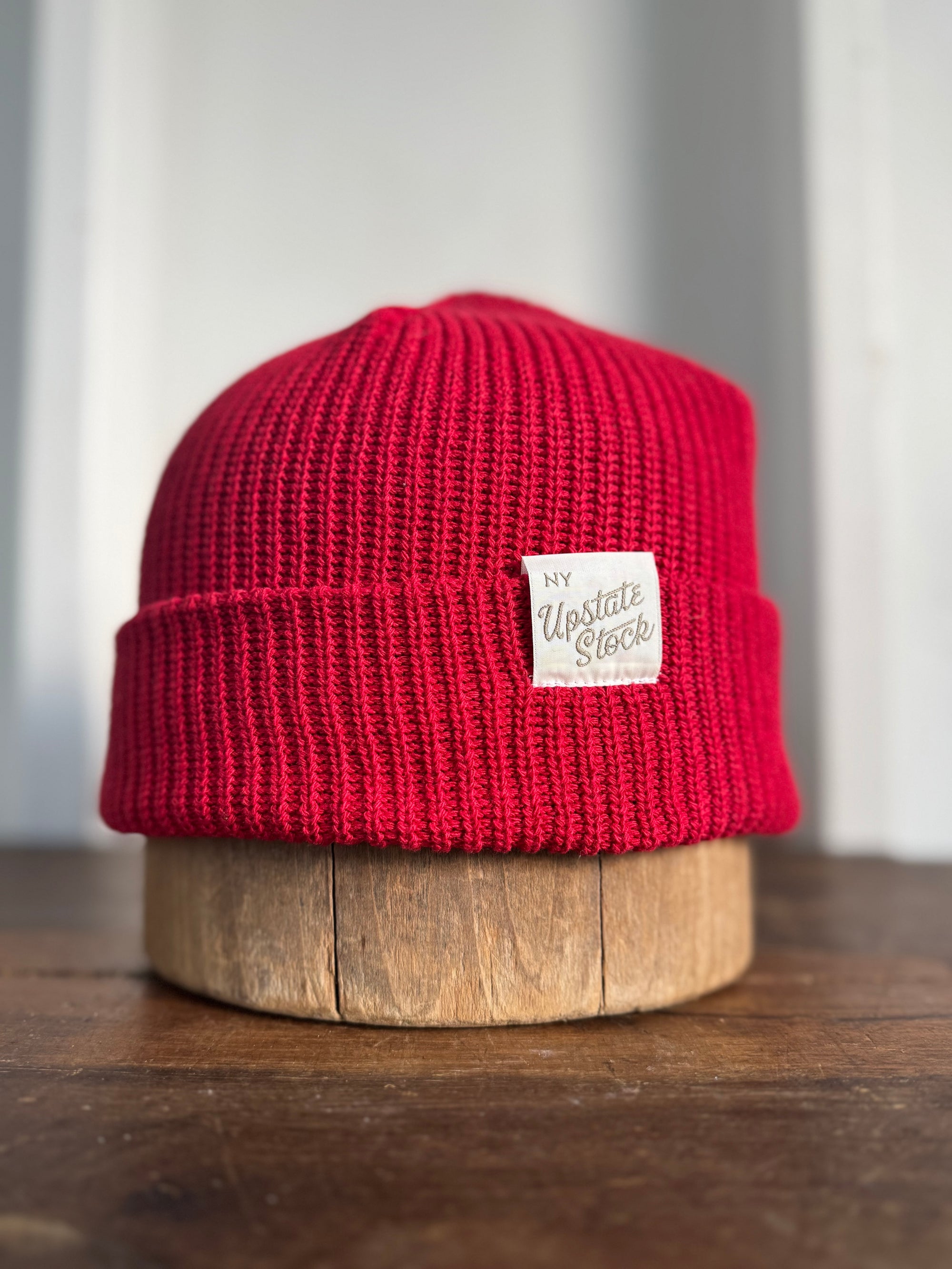 Upcycyled Cotton Watchcap - Cherry Red