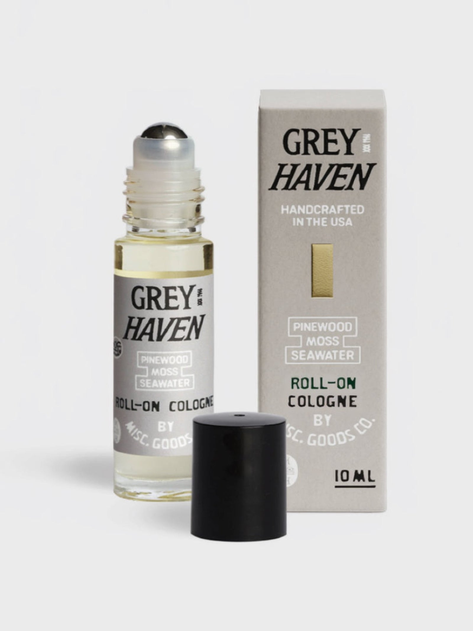 Greyhaven Roll-On Cologne – Ocean Air, Pine & Moss | Compact & Clean