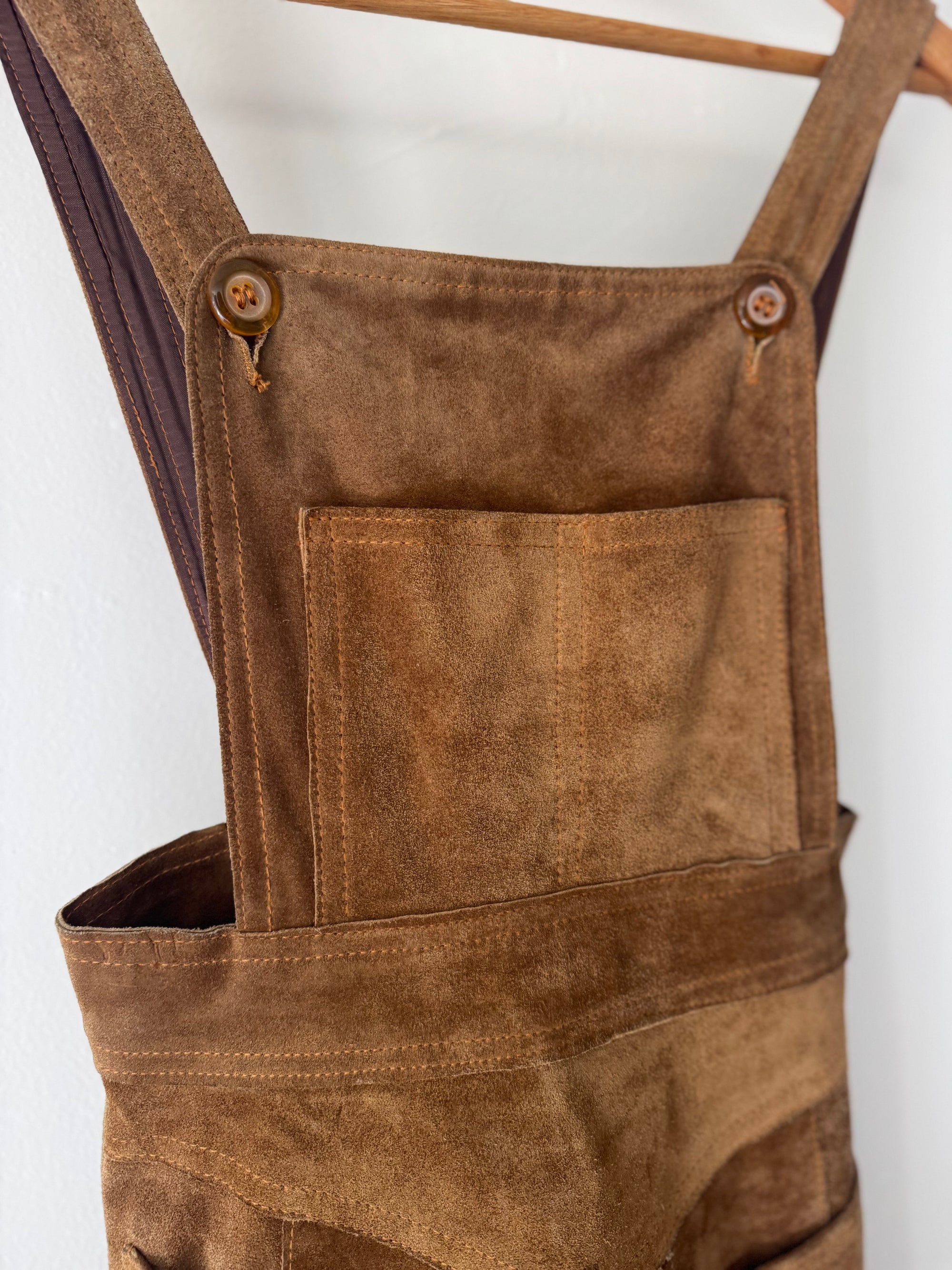 VTG Suede Overall Skirt