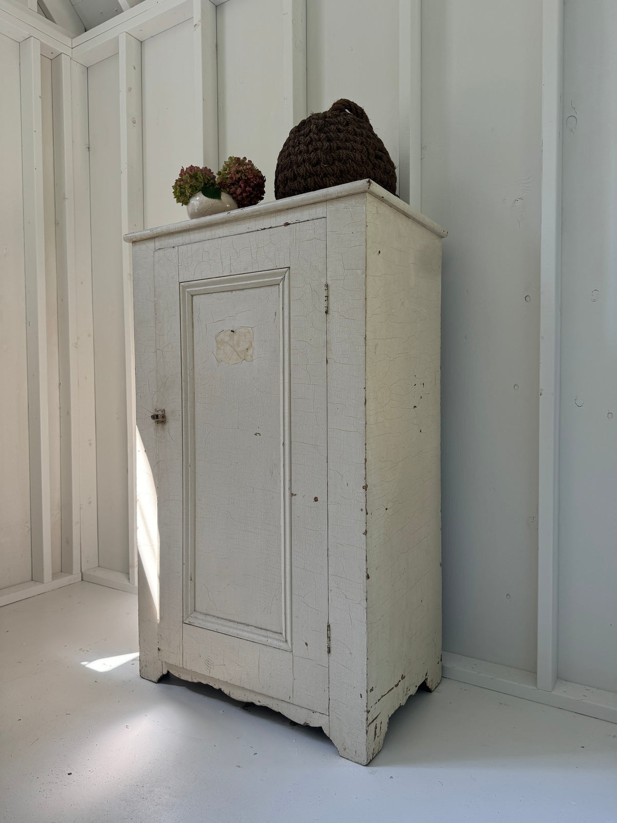 Antique Painted White Cabinet