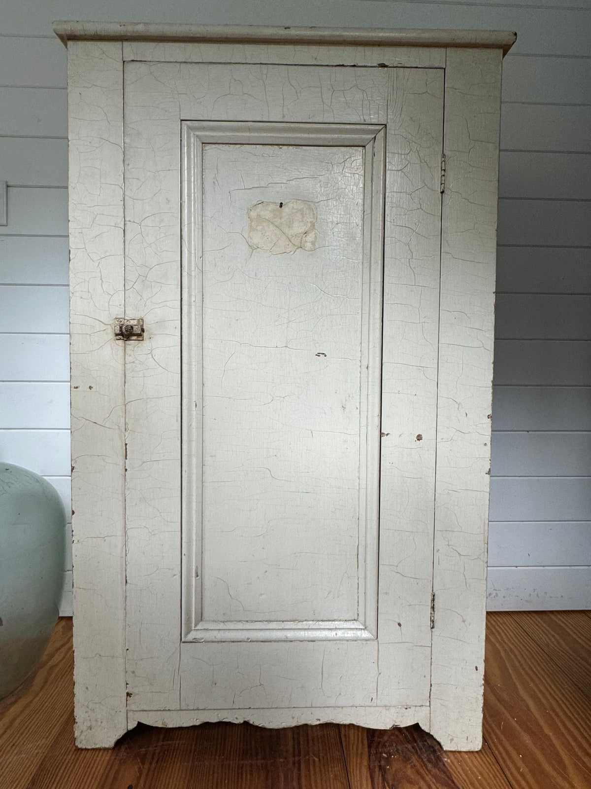 Antique Painted White Cabinet