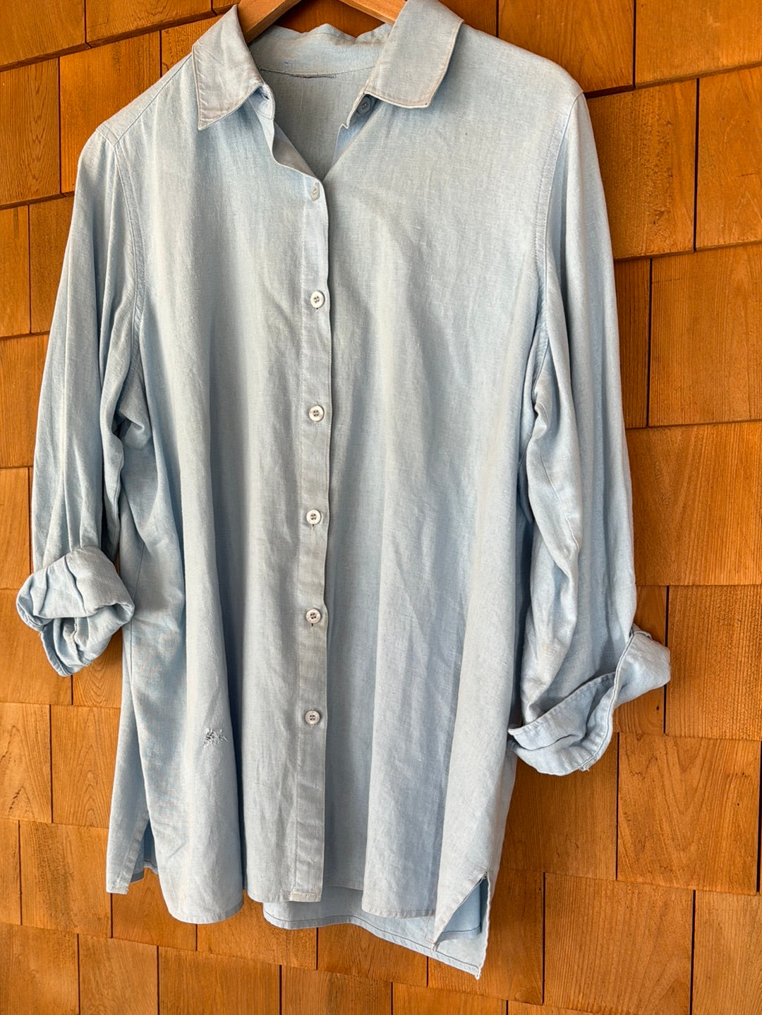 Vintage Linen Shirt - Blue