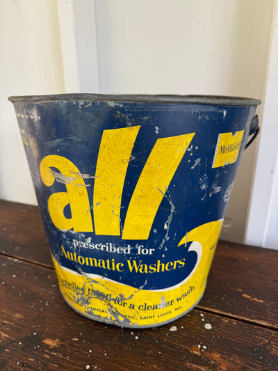 photo of Vintage ALL Detergent Metal Bucket