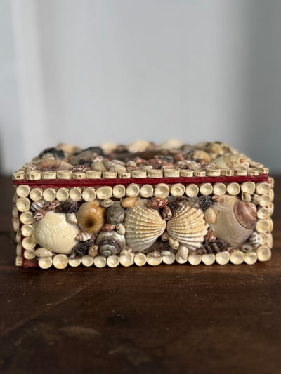 Vintage Encrusted Shell Box Art - 4