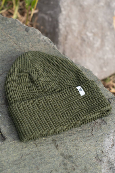 NEW Thicket Green Upcycled Cotton Watchcap: One Size