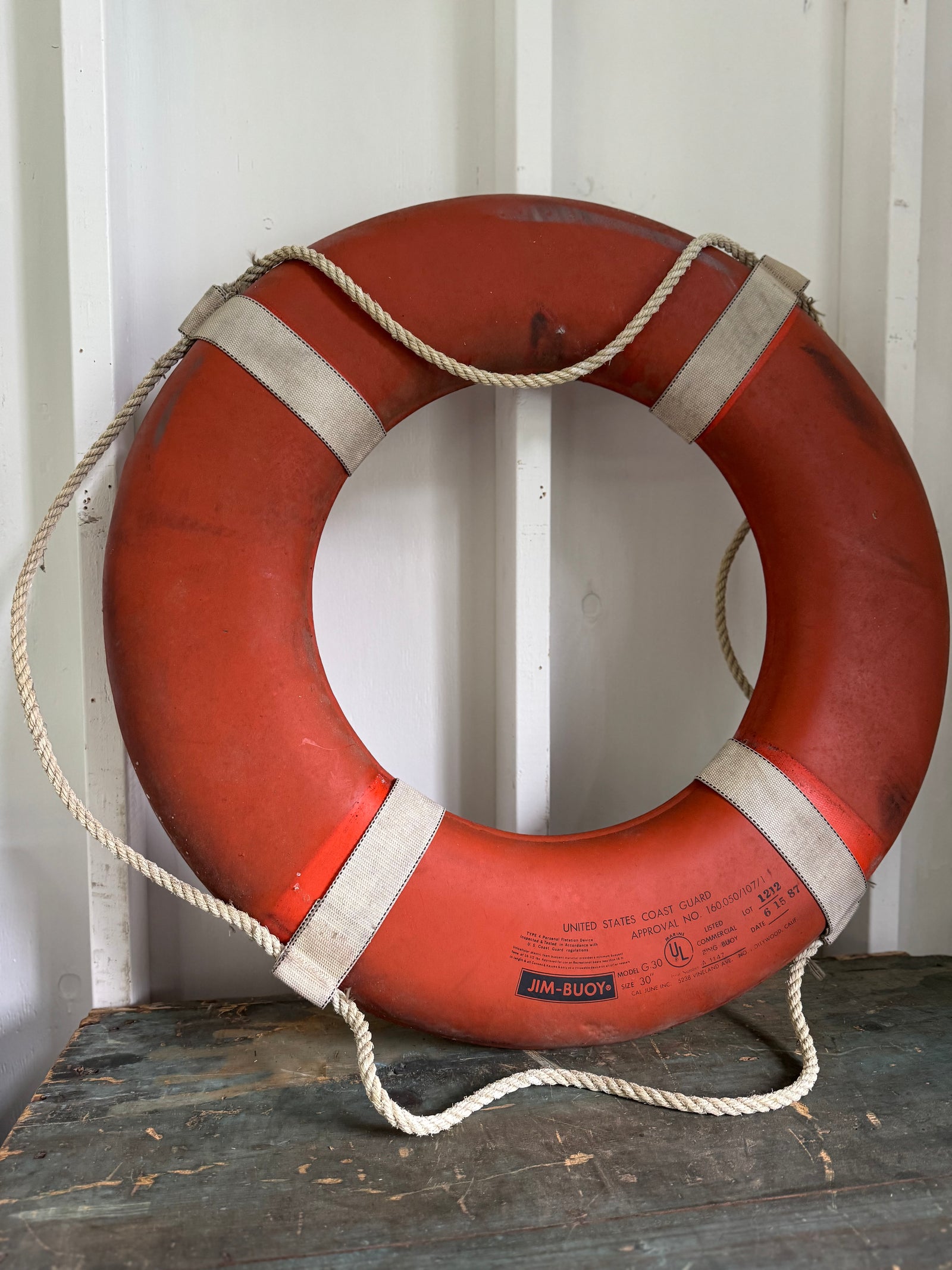 Vintage 80s Orange Life Ring