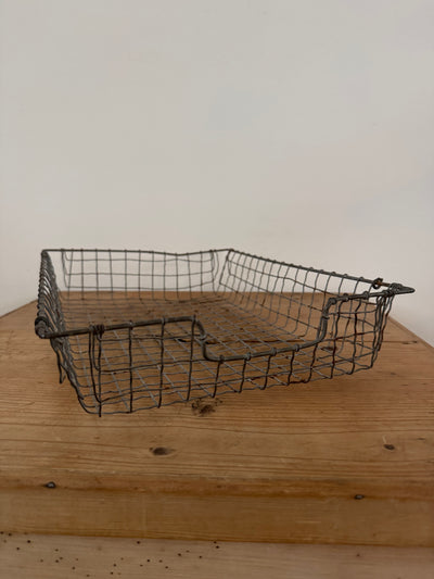 Antique Crinkle Wire Letter Tray
