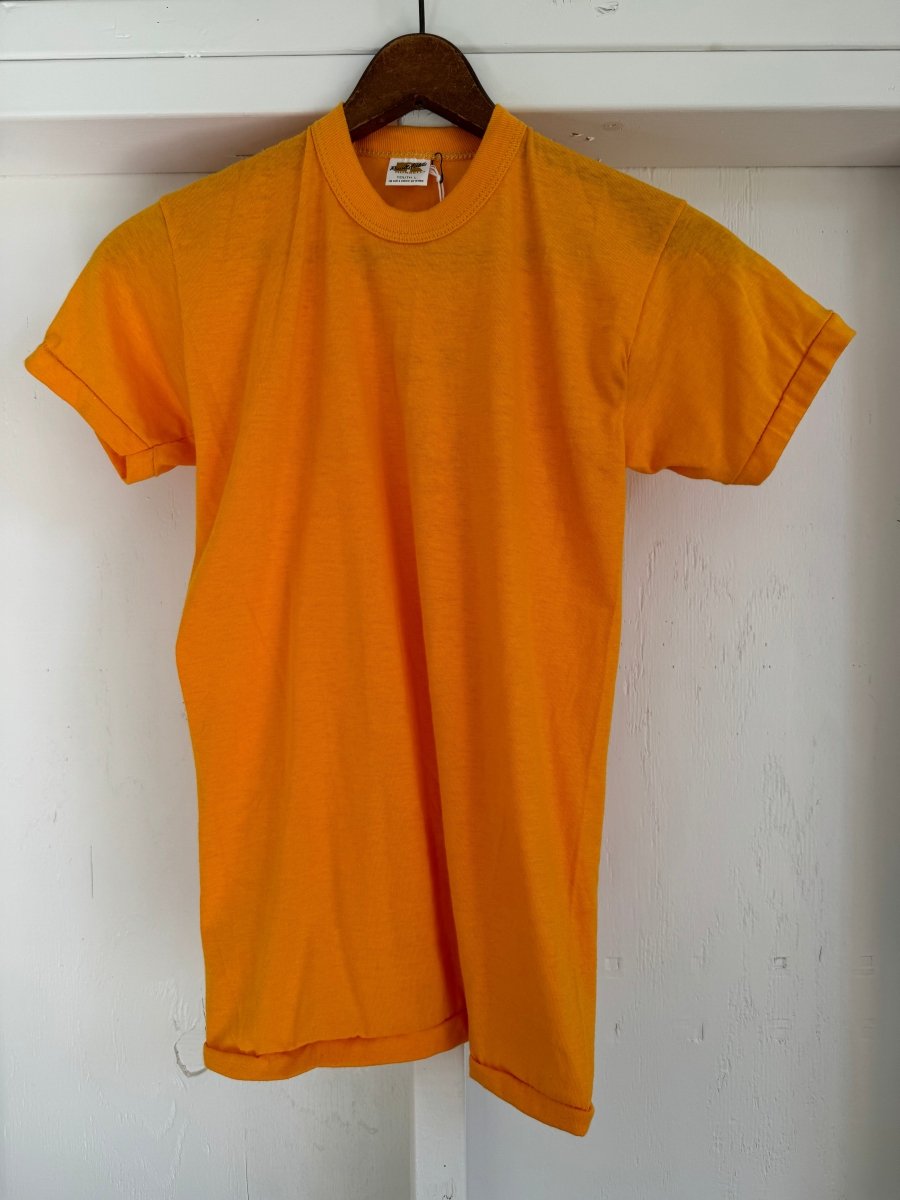 1980s Dead Stock Single Stitch Tee - Yellow - Diamonds & Rust