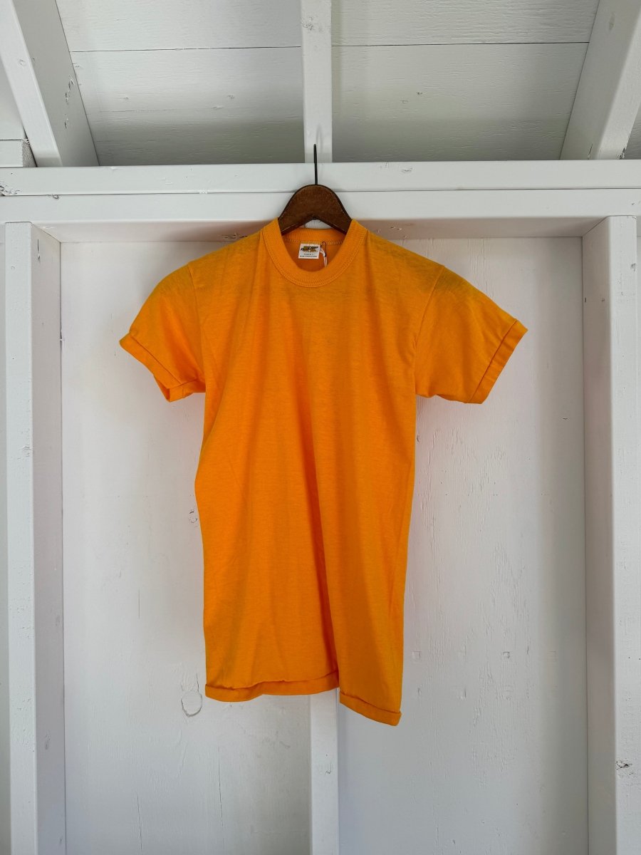 1980s Dead Stock Single Stitch Tee - Yellow - Diamonds & Rust