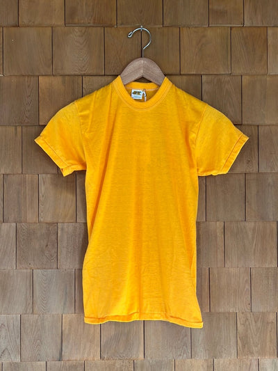 1980s Dead Stock Single Stitch Tee - Yellow - Diamonds & Rust