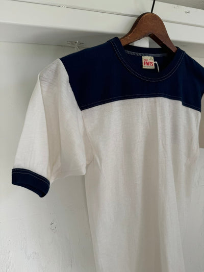 1980s Deadstock Youth Ringer Tees - Single Stitch - Diamonds & Rust