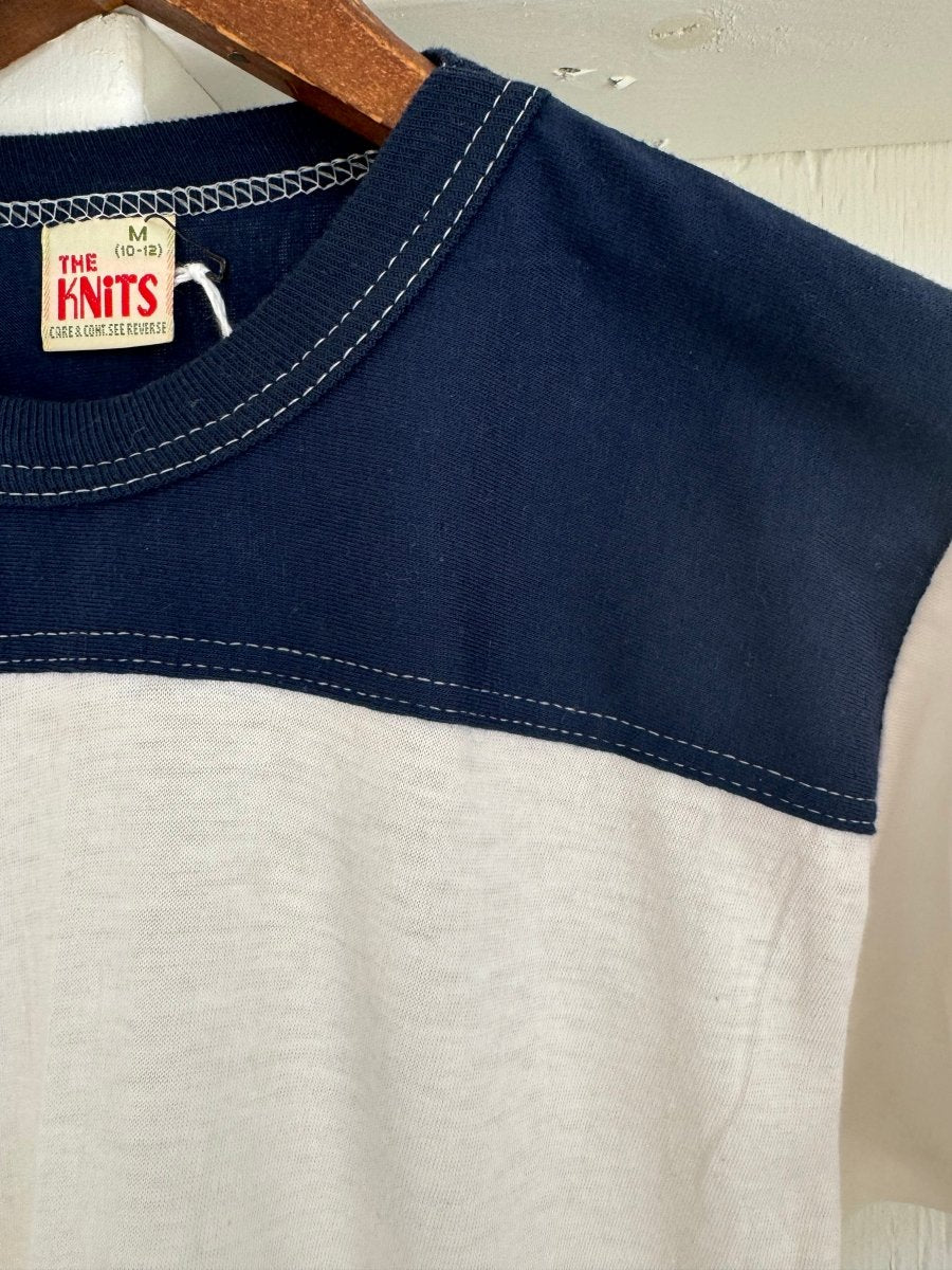 1980s Deadstock Youth Ringer Tees - Single Stitch - Diamonds & Rust