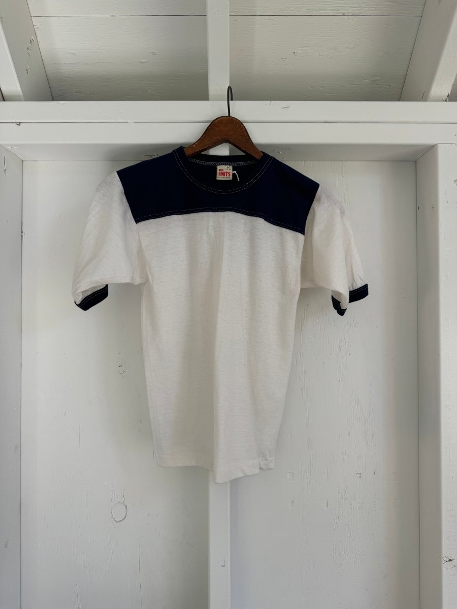 1980s Deadstock Youth Ringer Tees - Single Stitch - Diamonds & Rust