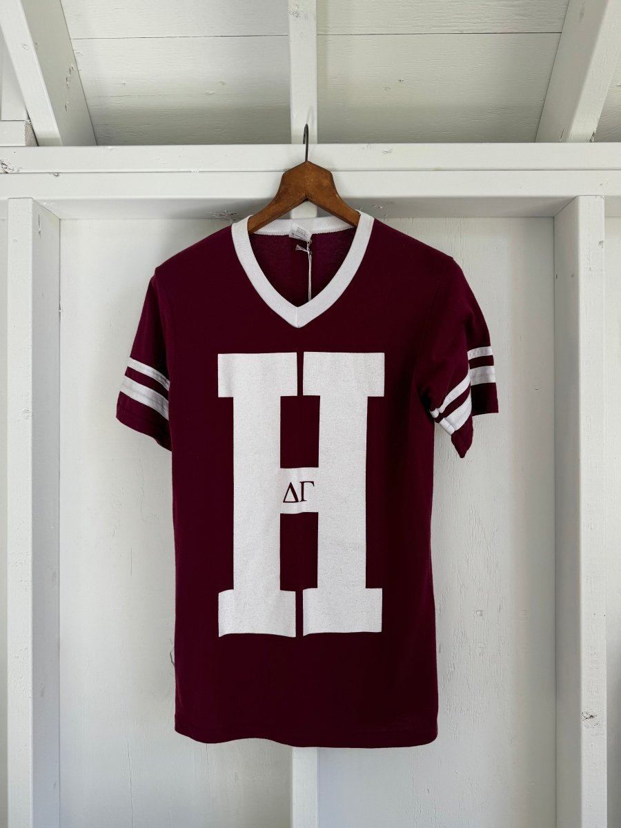 1980s Harvard Delta Gamma Football Tee - Diamonds & Rust