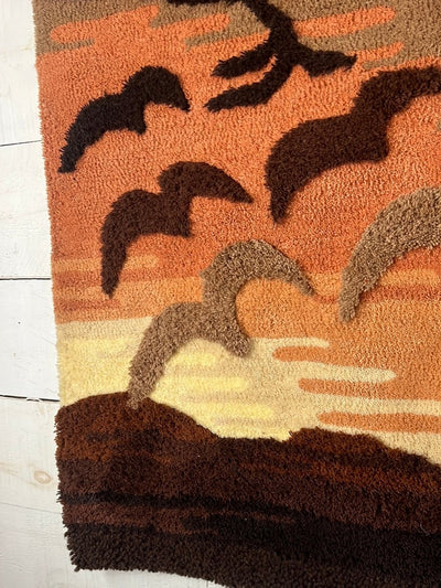 1980s Vintage Seagull Wall Hanging - Diamonds & Rust