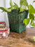 Vintage Green Wicker Wastebasket
