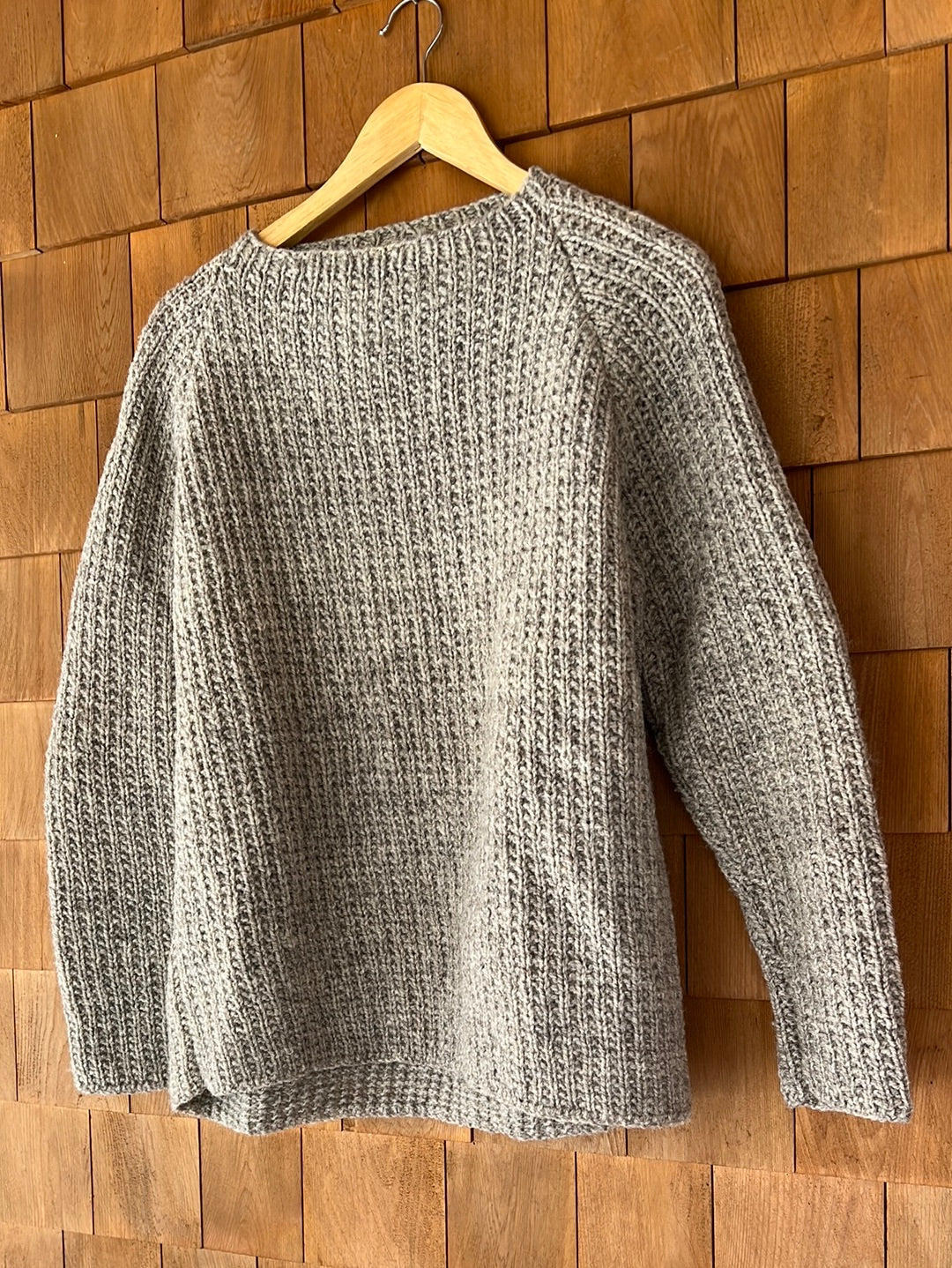 Vintage Hand Knit Wool Sweater - Oatmeal