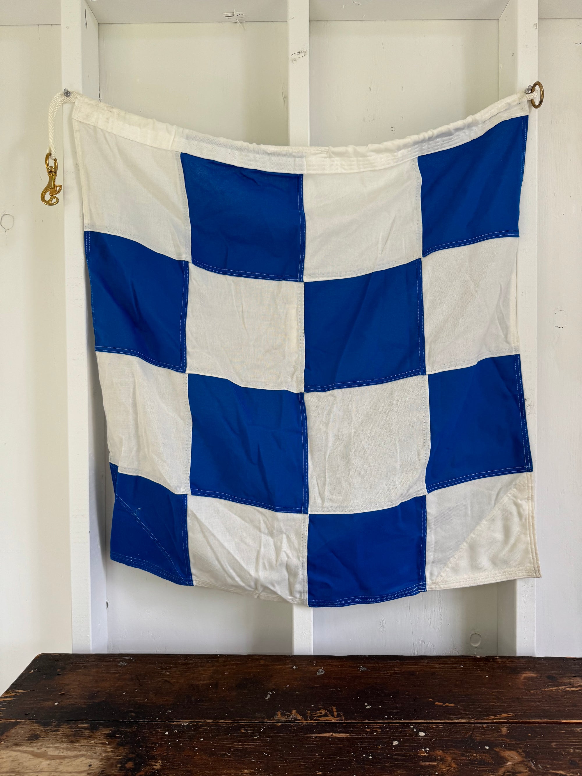 photo of a vintage signal flag