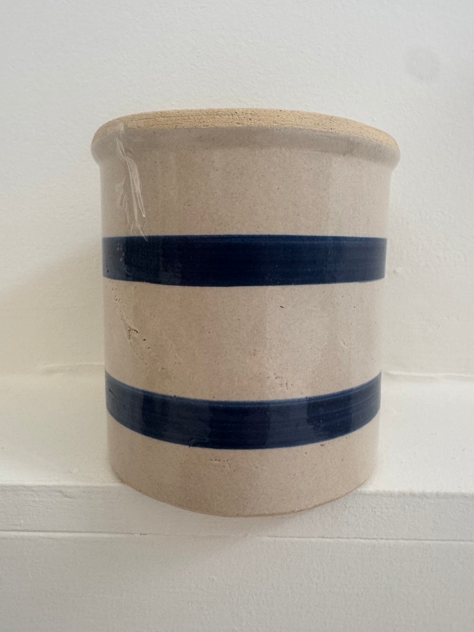 VTG Blue Striped Crock