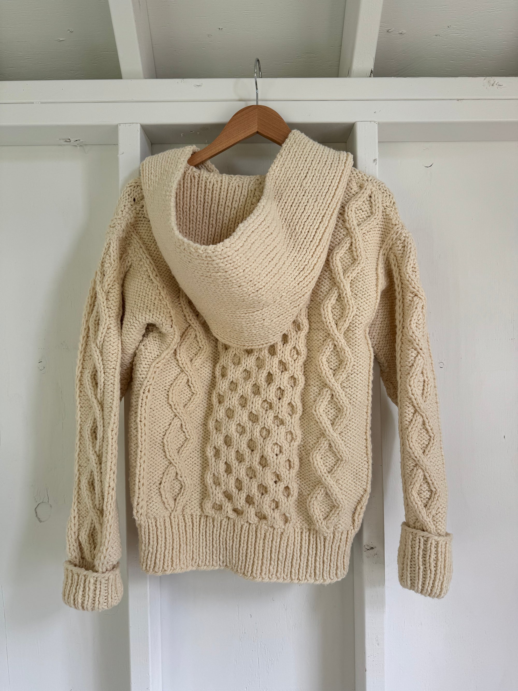 Vintage Hooded Fisherman's Sweater