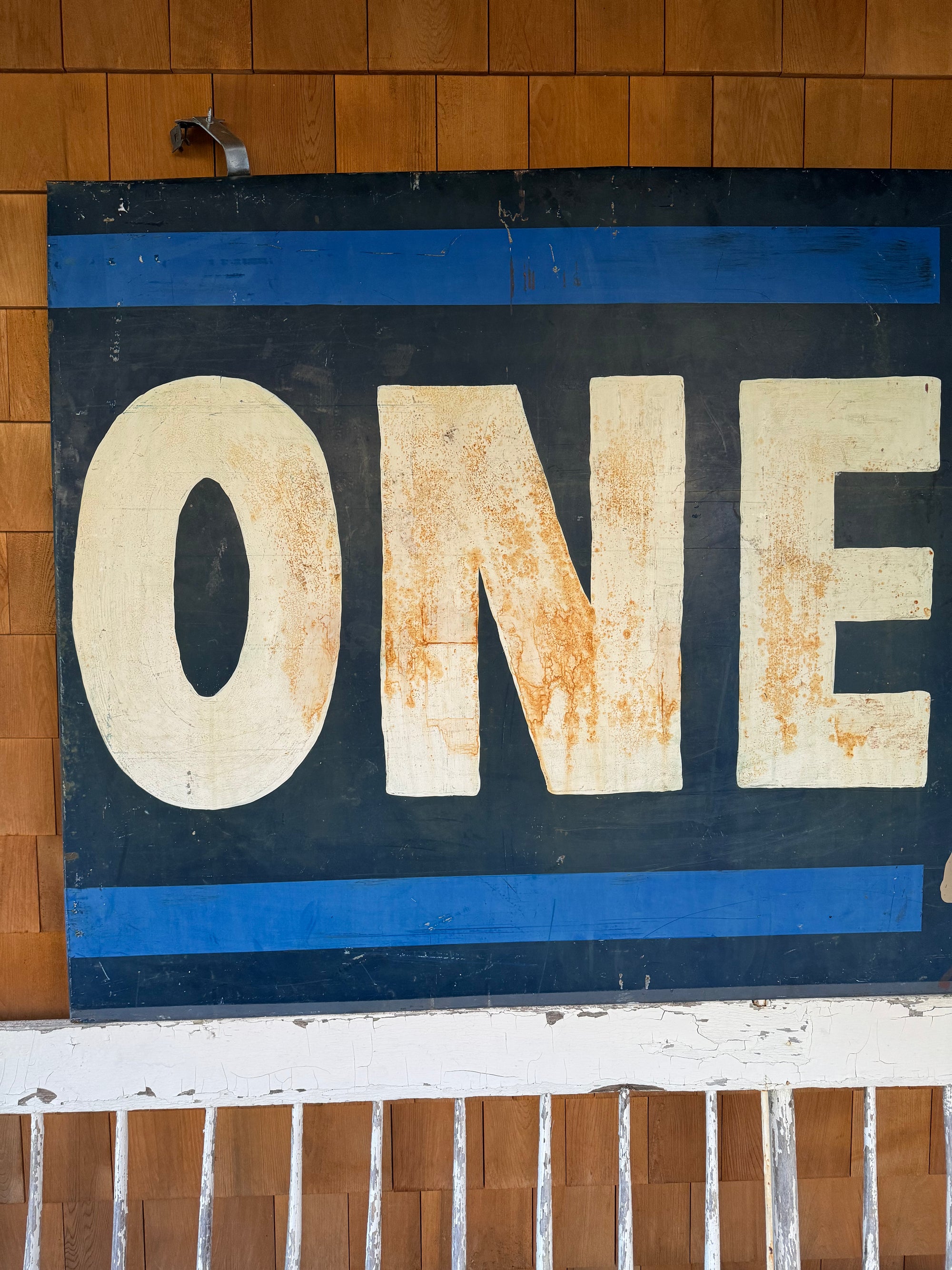 Vintage ONE Ice Cream Cone Metal Sign