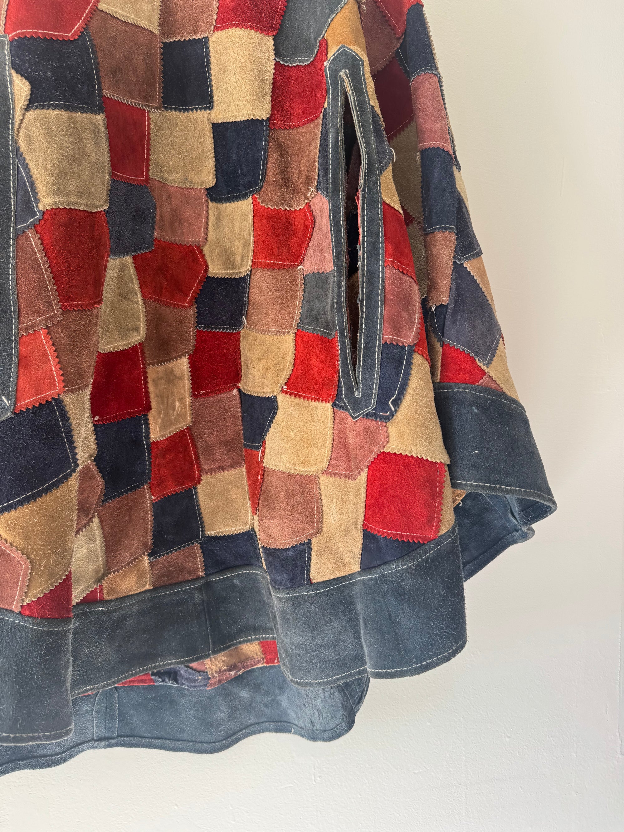 VTG Patchwork Leather Shawl