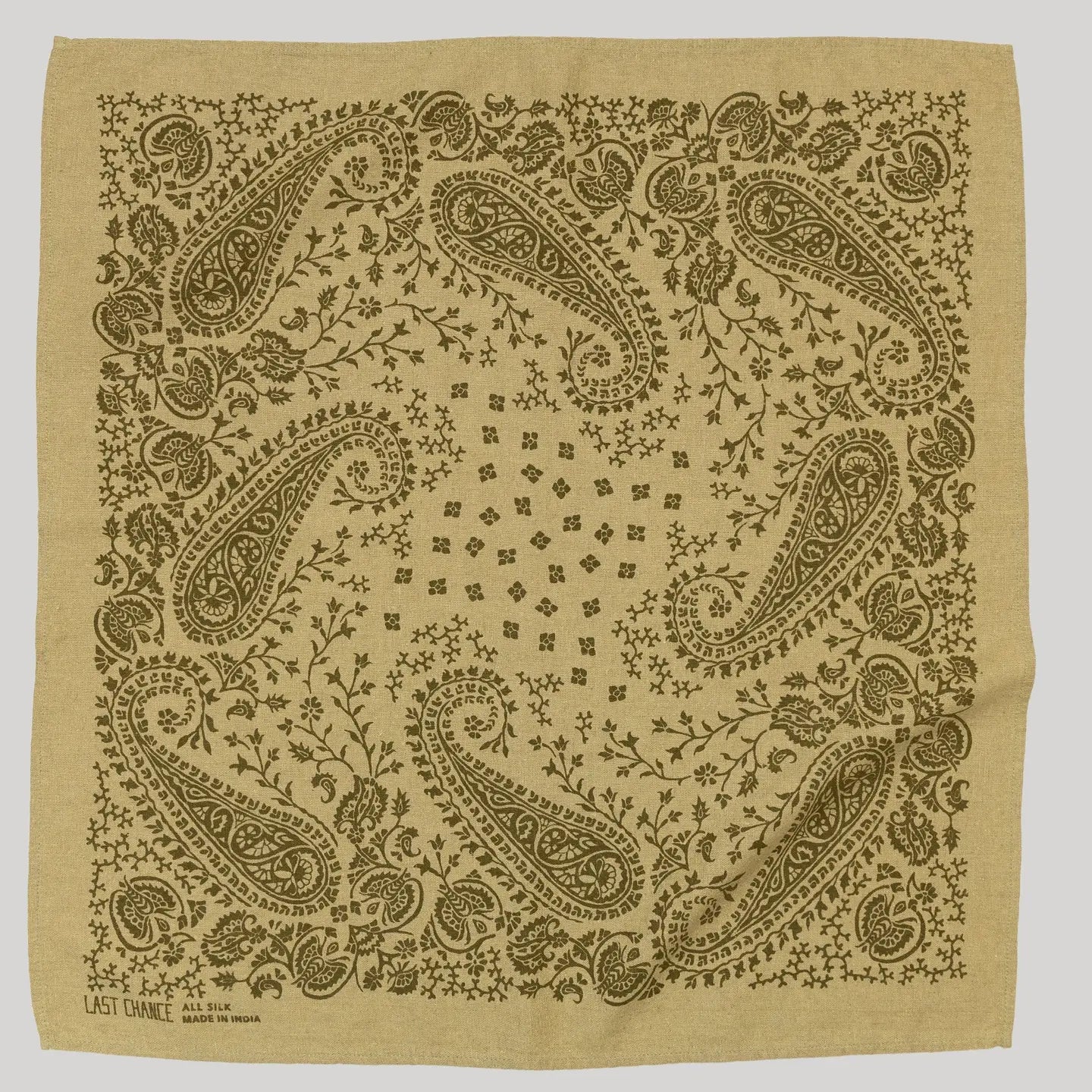 Natural Dye Silk Bandana - Chebula