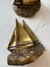 Vintage Brass PM Craftsman Sailboat Bookends
