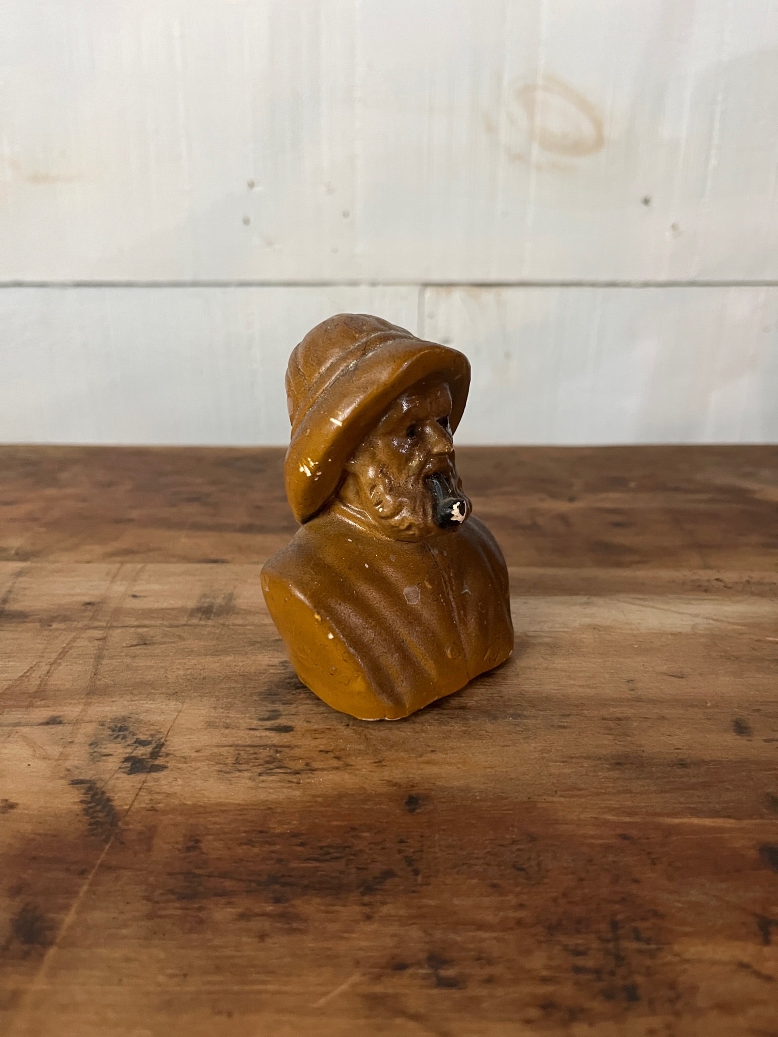Vintage Atlantic Fisherman Bust - Yellow