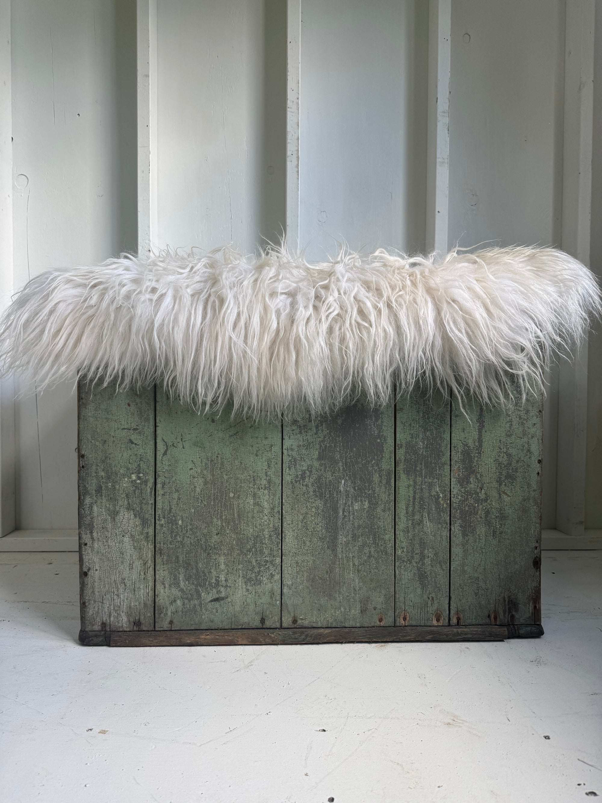 Antique Wood Chest - Sea Mist