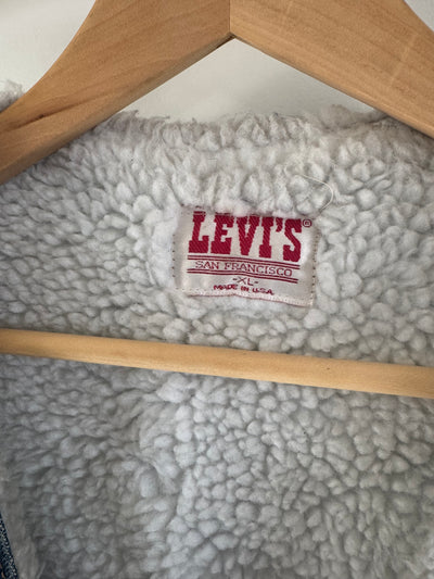 VTG LEVI'S Denim Vest - Fleece Lined