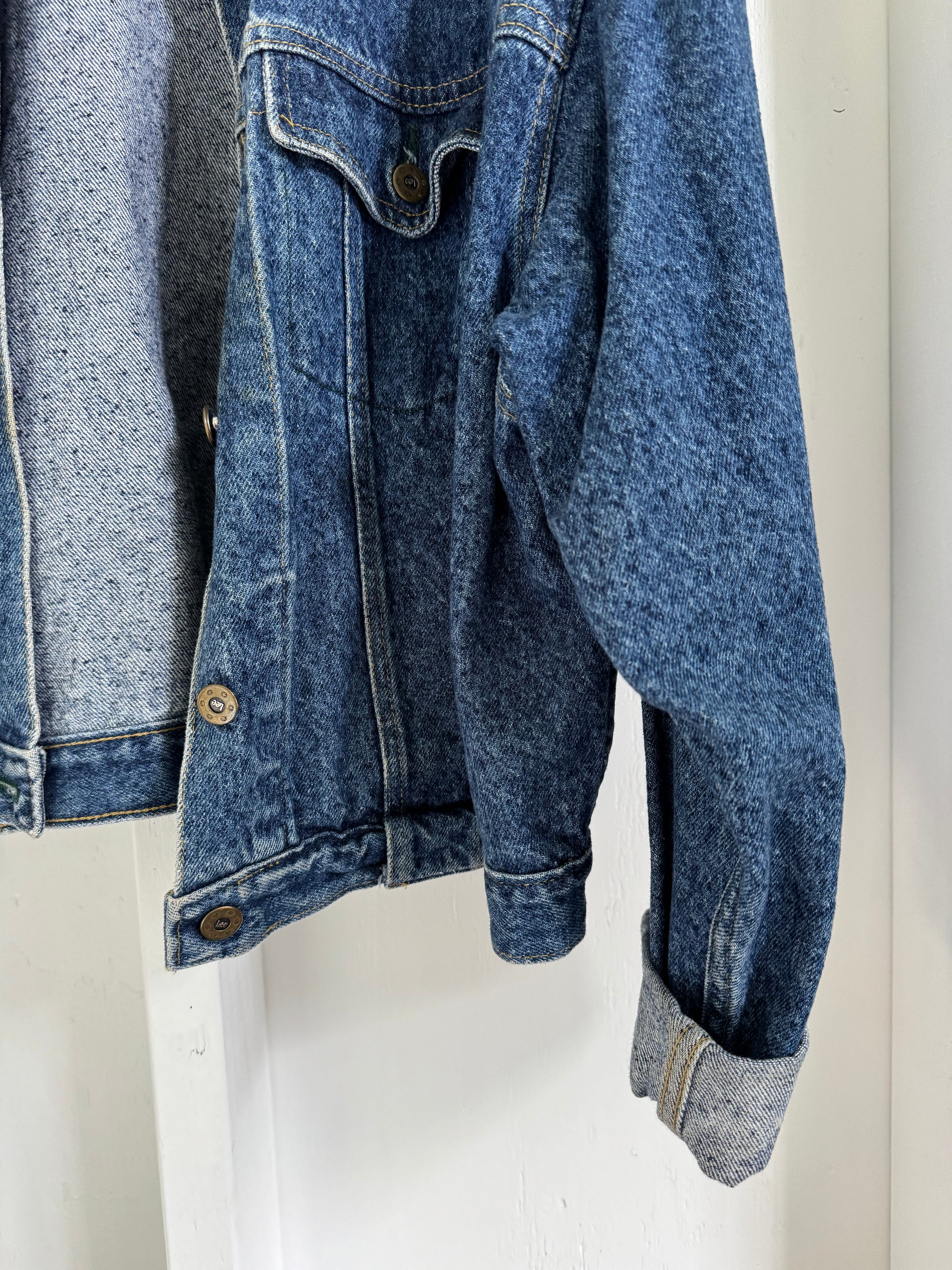 Vintage 80's Lee Denim Jacket - Horses - Diamonds & Rust