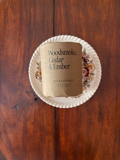 Heirloomed Candle - Woodsmoke, Cedar & Ember - Fall Candle