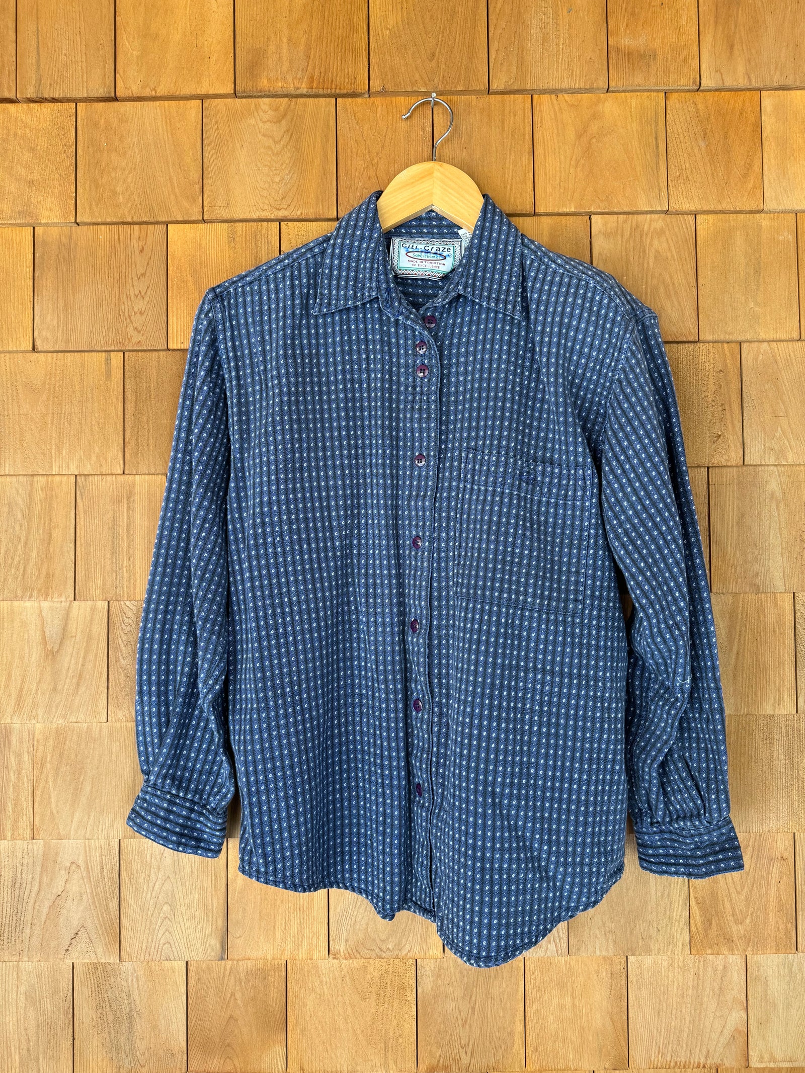 Vintage Super Soft Plaid Shirt - Blue + Black