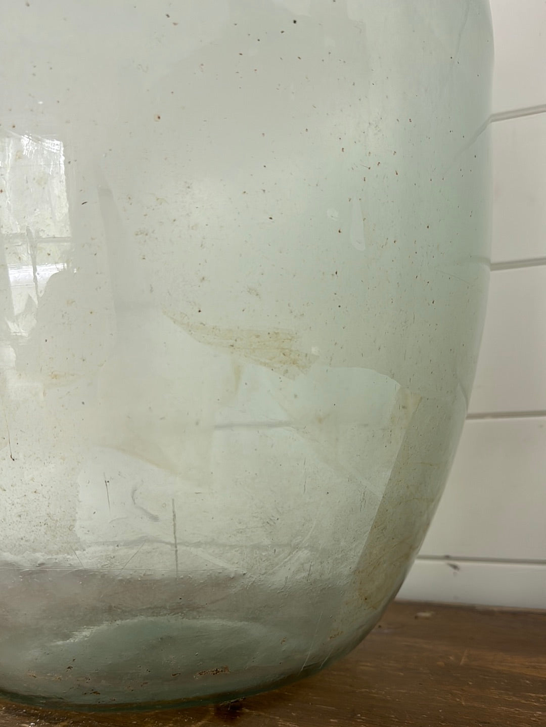 Vintage Glass Bottleneck Jug - Blue