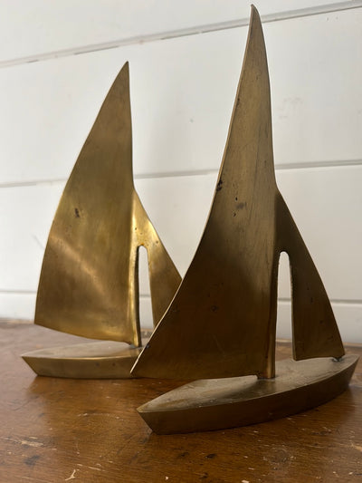 Vintage Brass Sailboat