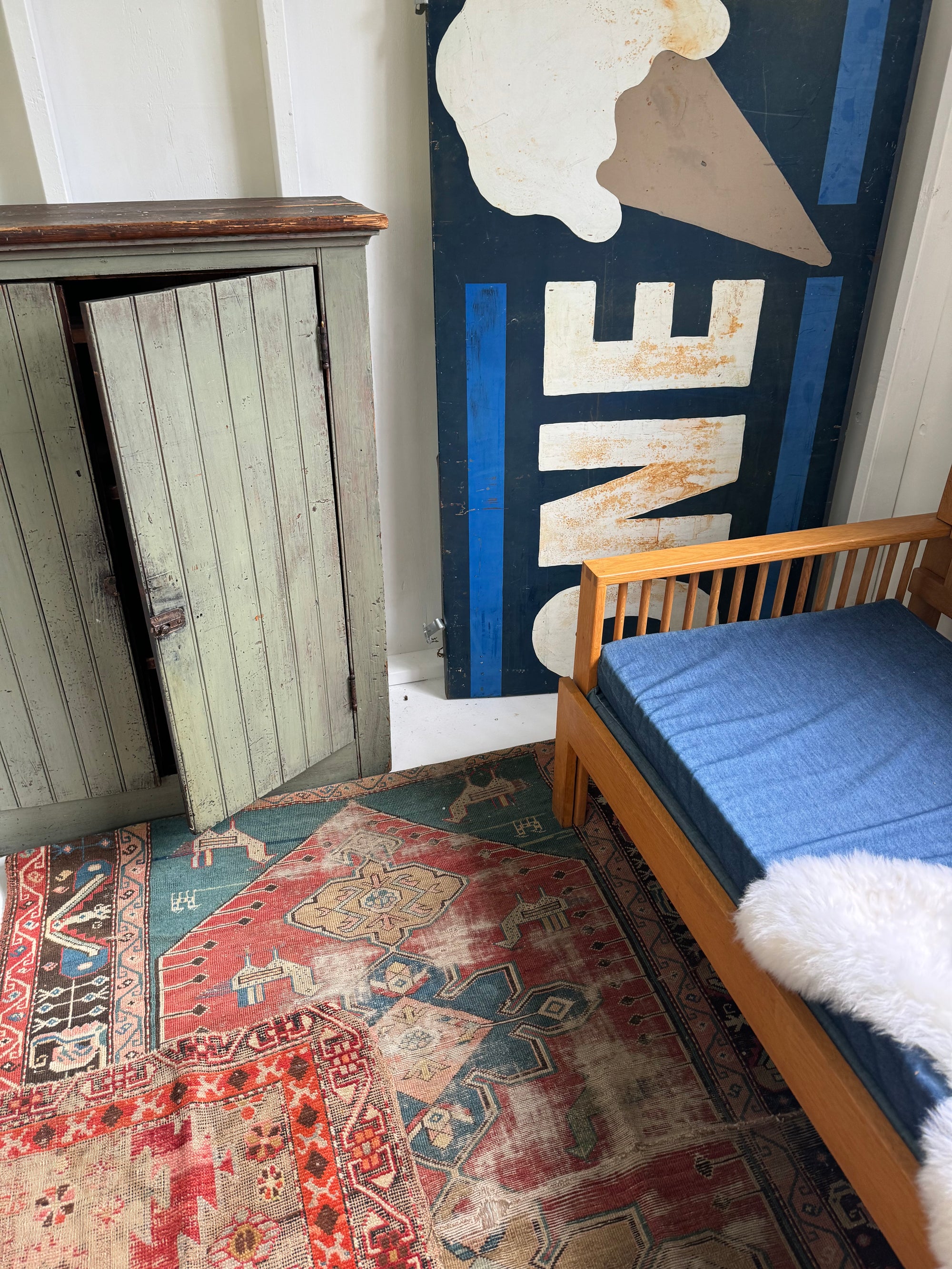 Vintage ONE Ice Cream Cone Metal Sign