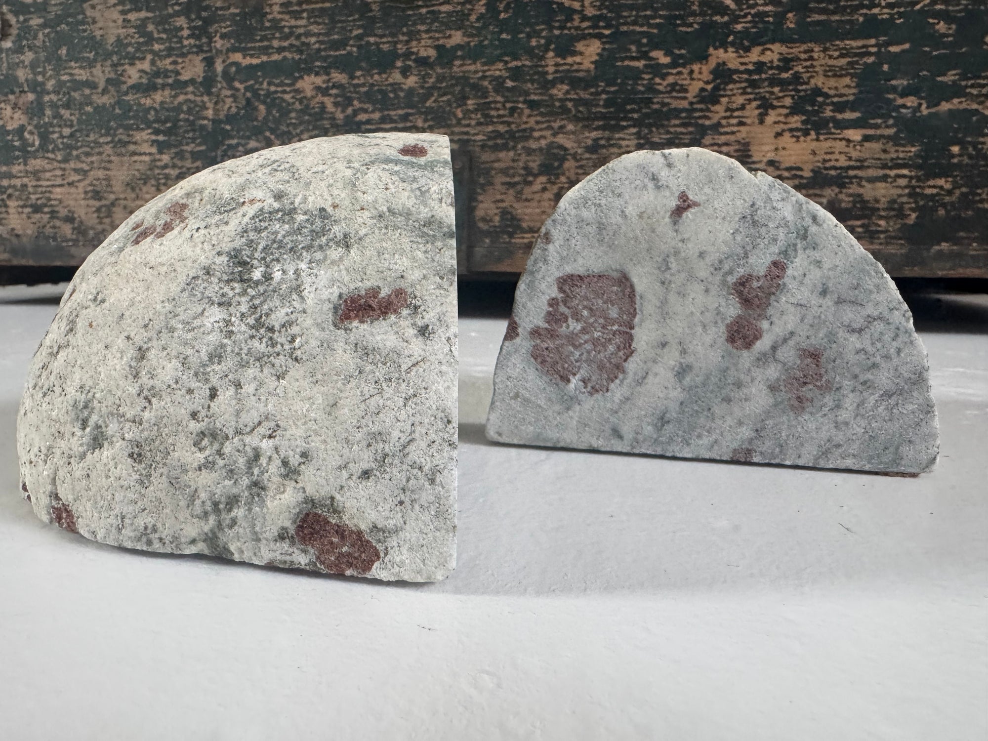 Pair VTG Natural Stone Bookends