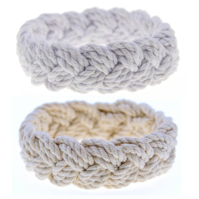 Handmade Sailor Knot Bracelets - White or Natural: Natural / Small