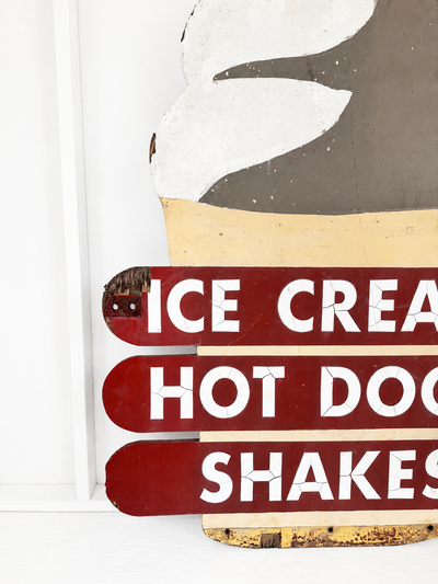 VTG Ice Cream Double Sided Sign