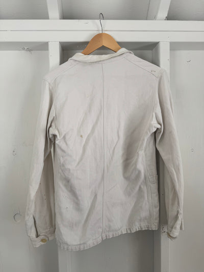 Vintage White Ripstop Chore Coat