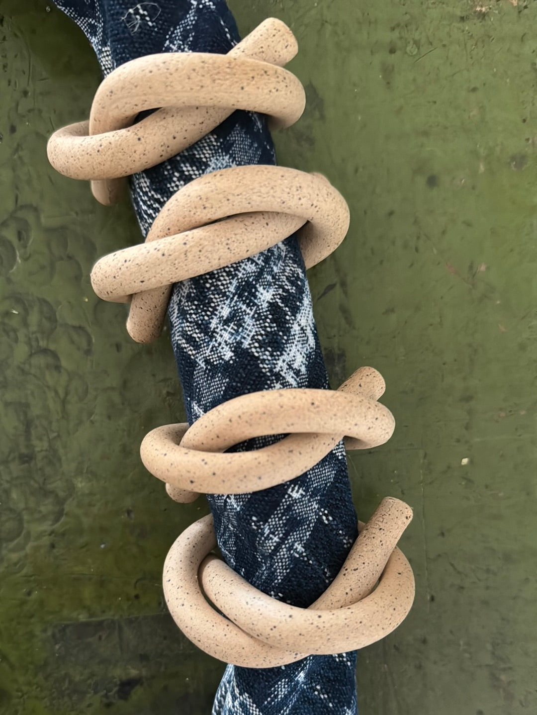 4 Handmade Ceramic Knot Napkin Rings