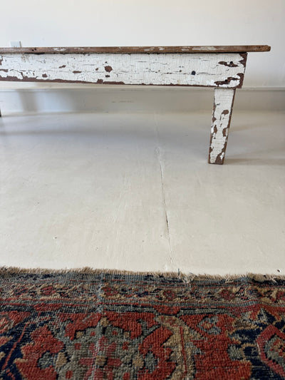 VTG Coffee Table  Chippy White Patina