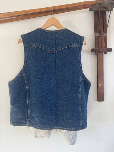 VTG LEVI'S Denim Vest - Fleece Lined